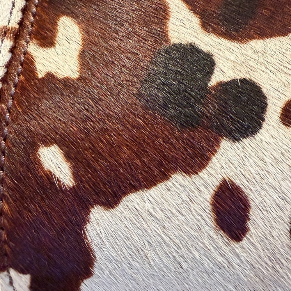 NWT new Anthropologie dolce vita Savaii Shoulder Bag brown Calf Hair Cow Print - Picture 9 of 16